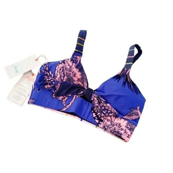 Maaji Carnival Reversible Funfair Removable Pad Bralette Bikini Top Blue S NWT - Picture 4 of 11